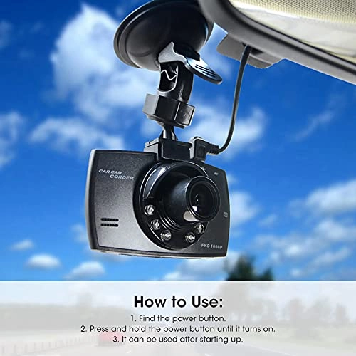 Ccya Car Driving Recorder - 2.7in HD Dash Cam Auto Video Recorder Car Camcorder Car DVR with Night Vision, Loop Recording, Motion Detection, Microphone, Support Multiple Languages