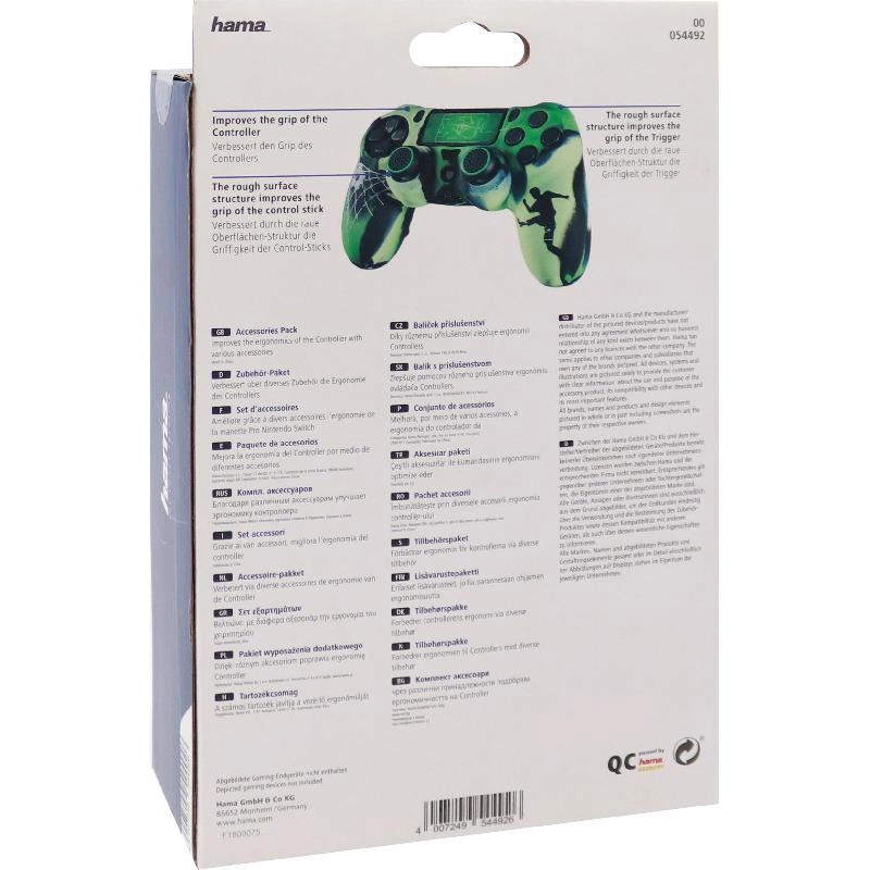 7-in-1 Soccer Grip Cover + Analogue Stick Attachement + Trigger Attachment + Sticker for Light Bar