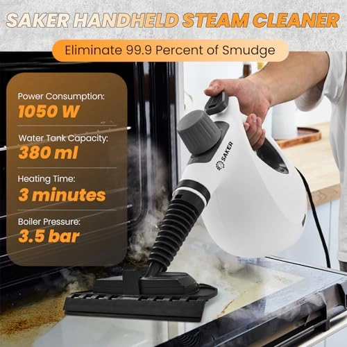 Handheld Steam Cleaner - 1050W Portable White
