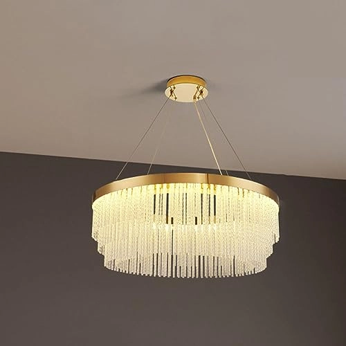 Crystal Chandelier - Golden tricolor light 100*38*30cm
