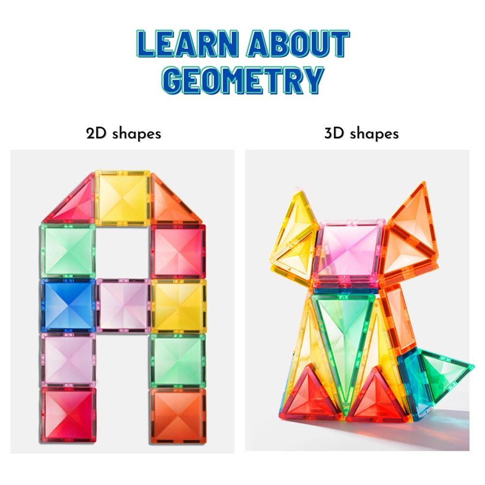 Colourful Magnetic Tiles CT1211 - 100pcs