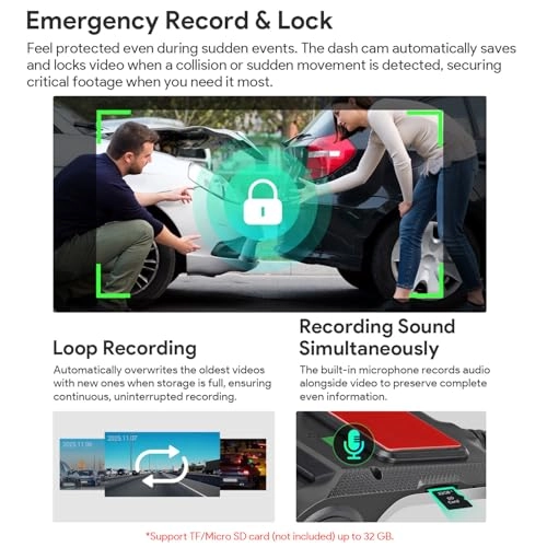 DVR Driver Assistance Car Camera - 2560x1440 2K QHD
