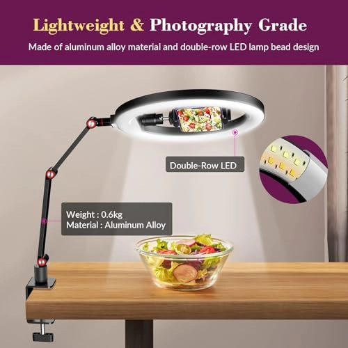 Desk Ring Light - 10 Inch