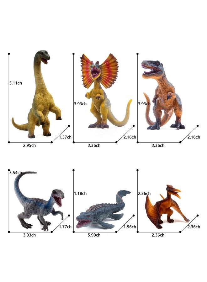 Jurassic Dinosaur Toy Figures 6 pcs
