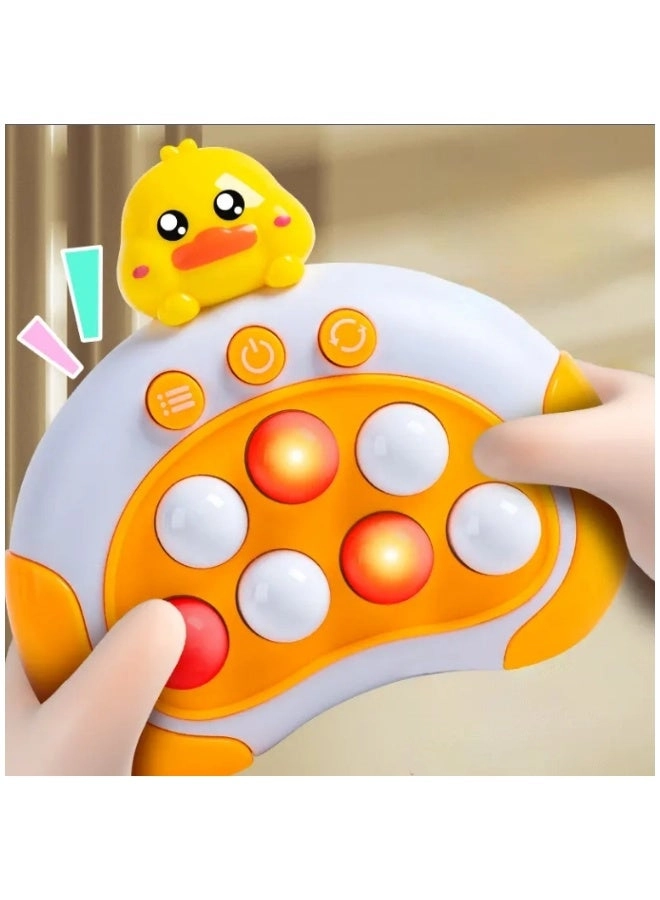 Duck Pop It Game Console - 4 Game Modes LED Light Buttons