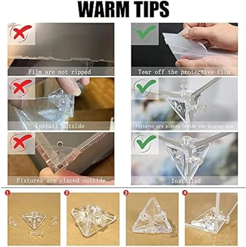 Display Case for Lego 21054 - 55 x 25 x 18cm Acrylic Clear