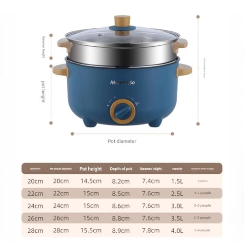 Multi-Functional Household Electric Hot Pot - 2.1-4L
