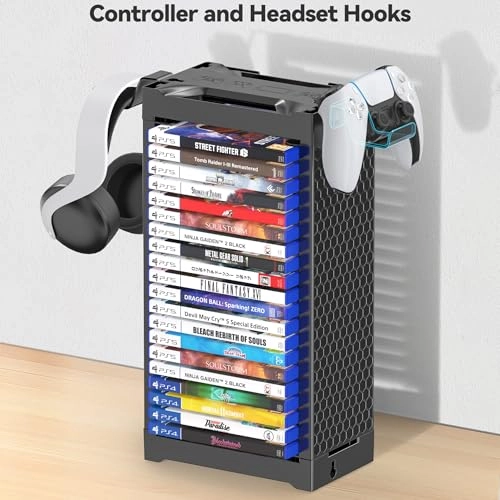 Video Game Disc Rack Tower - PS5 PS4 XBOX One Series Nintendo Switch