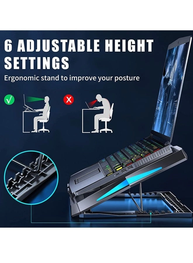 Laptop Cooling Pad - USB Powered Black/Blue
