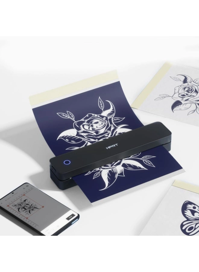 HPRT Tattoo Stencil Printer - Inkless Thermal Technology + Tattoo Transfer Paper - 10 Sheets
