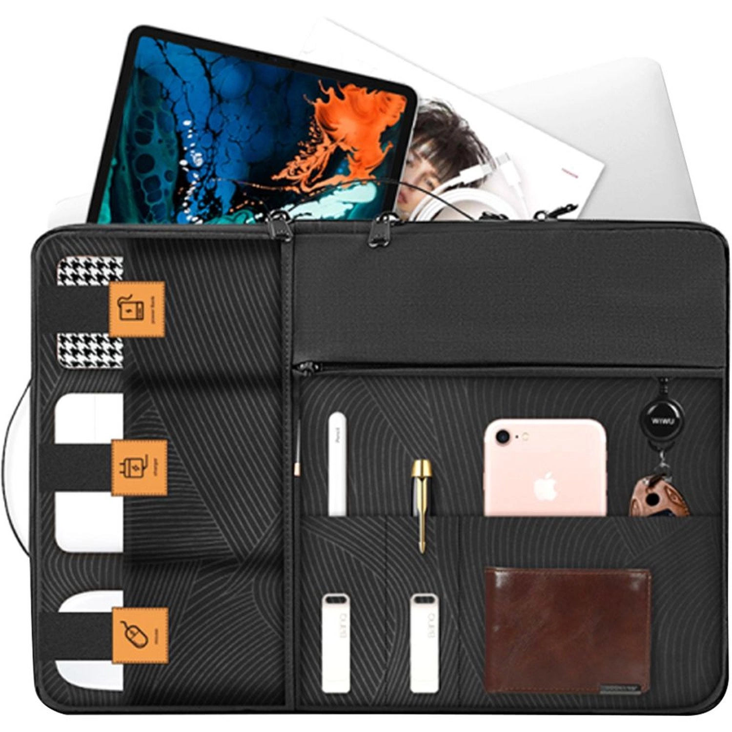 Alpha Double Layer Sleeve Bag for 15.6-Inch Laptop