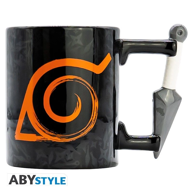 ABYstyle Naruto Shippuden Kunai Konoha Mug - 2 pcs 3D handle 460 ml