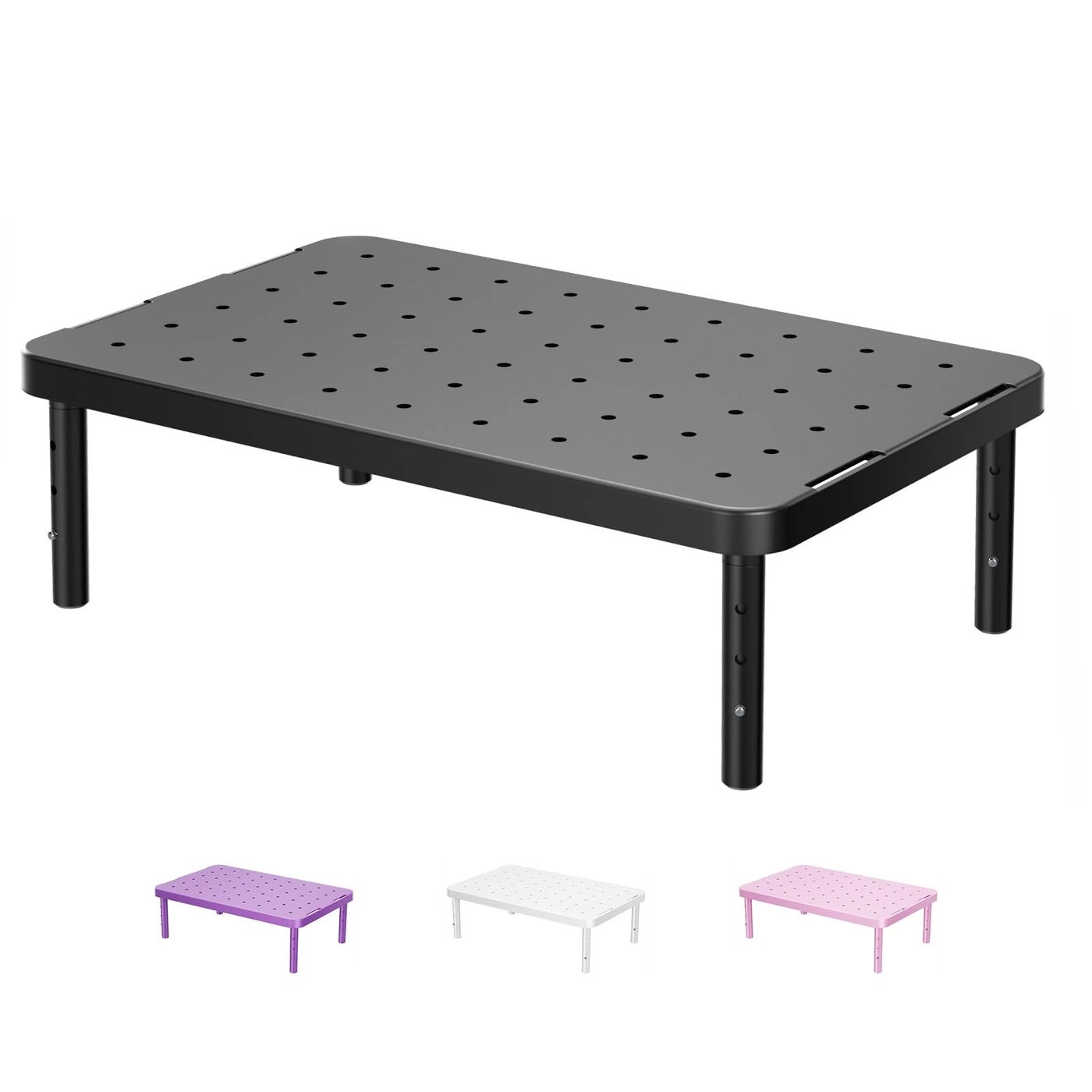 Monitor Stand - Adjustable Laptop Riser Underneath Storage