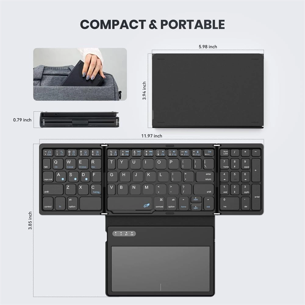 Foldable Bluetooth Keyboard
