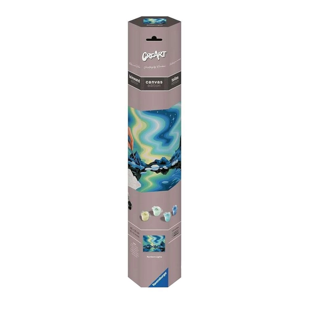 Ravensburger CreArt Canvas Edition Paint By Numbers Kit - three precision brushes