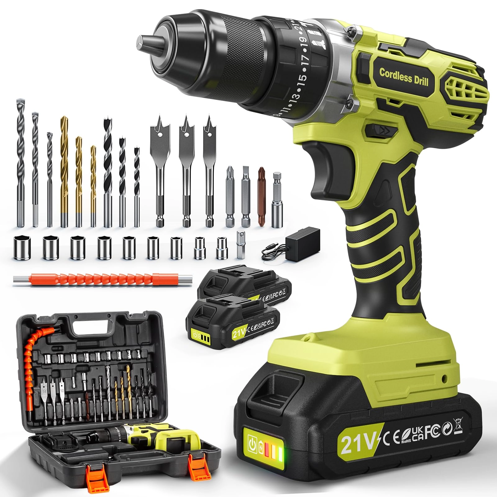 VIWKO 21V Cordless Impact Drill - 2000mAh
