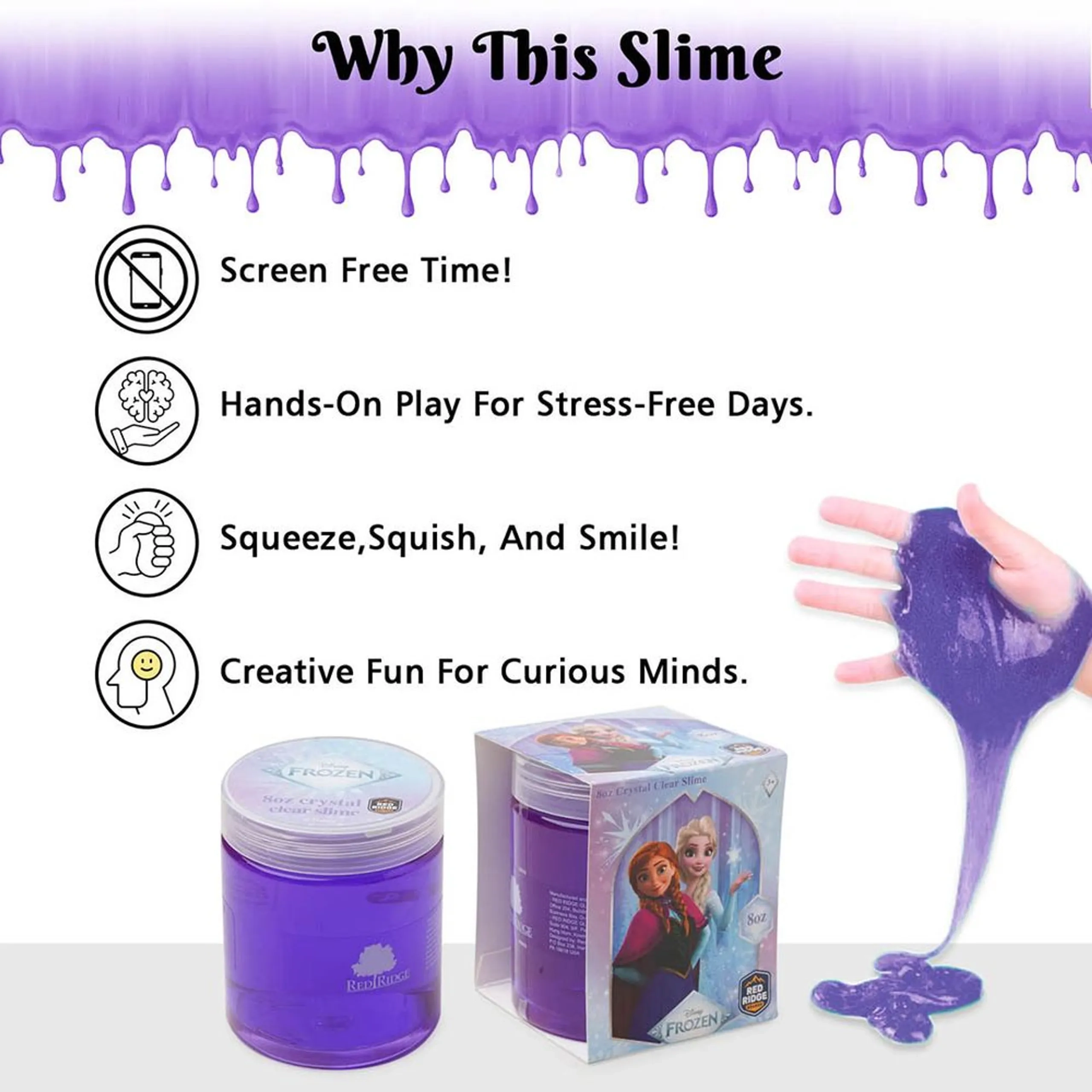 Frozen Crystal Clear Slime - 236 ml Purple