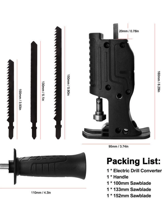 Portable Electric Drill Self Priming Transfer Pump With Shank - Black/Silver 256.5 g