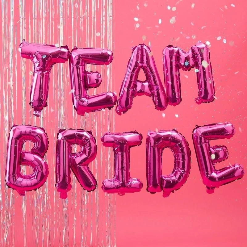 Party Zone Team Bride Balloon Bunting - 9pcs