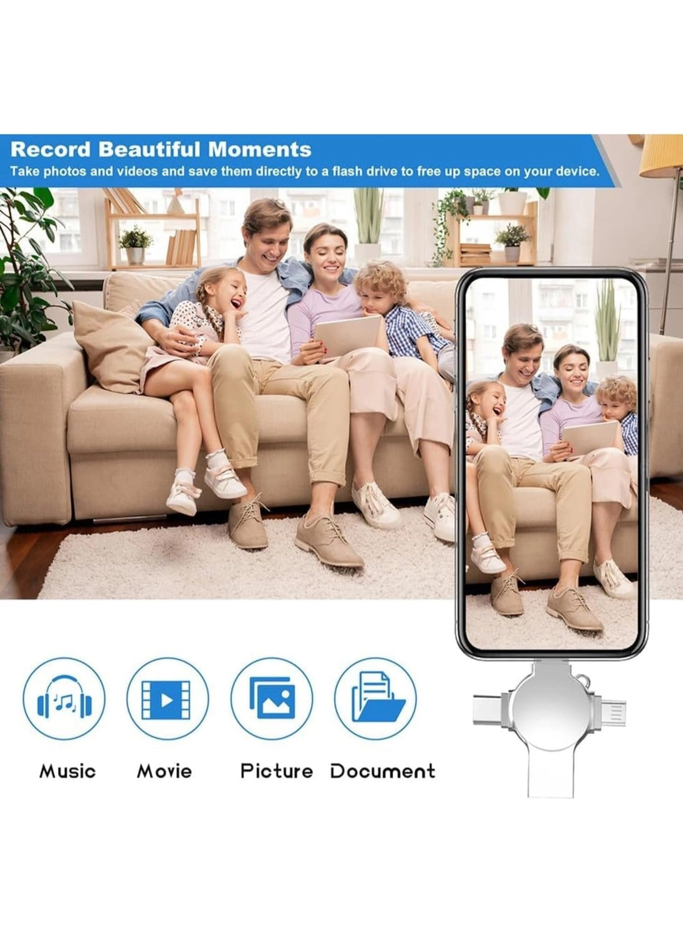 USB Flash Drive - USB 3.0 USB-C Lightning Micro-USB USB-A 64GB