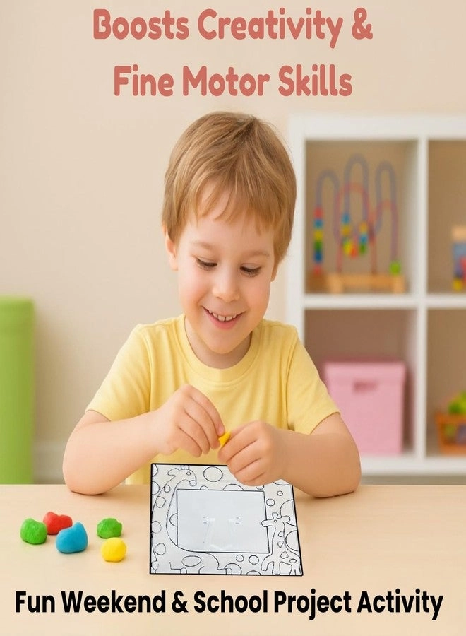 Fancy Frame - Giraffe Design DIY Kit 5 Foam Clay Colours