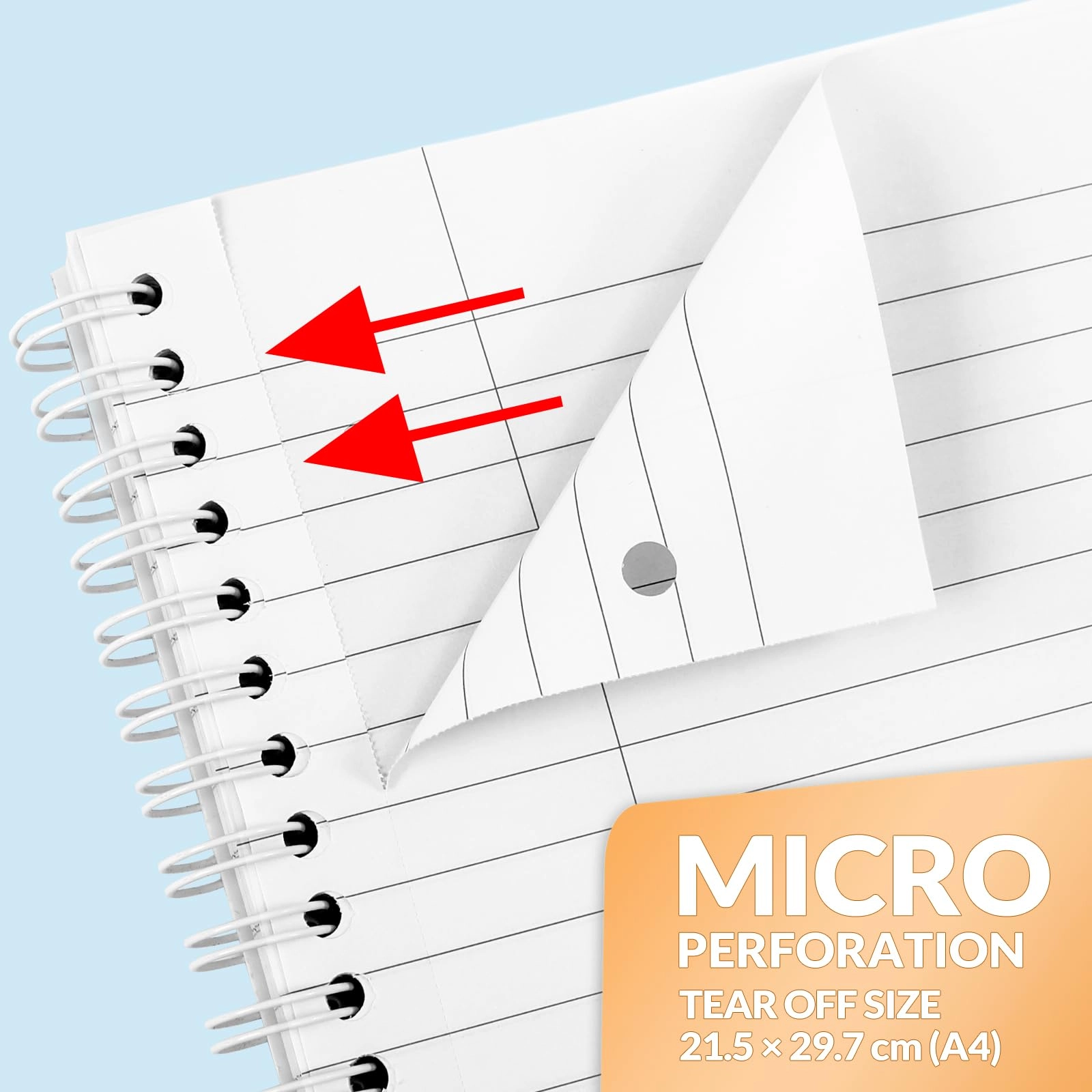Notebook A4 Spiral - Lined 100 Sheets