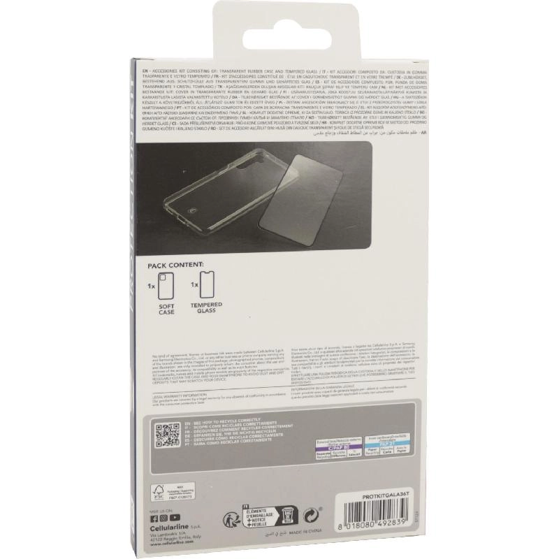 Smartphone Case - Rubber + Tempered Glass - Glass