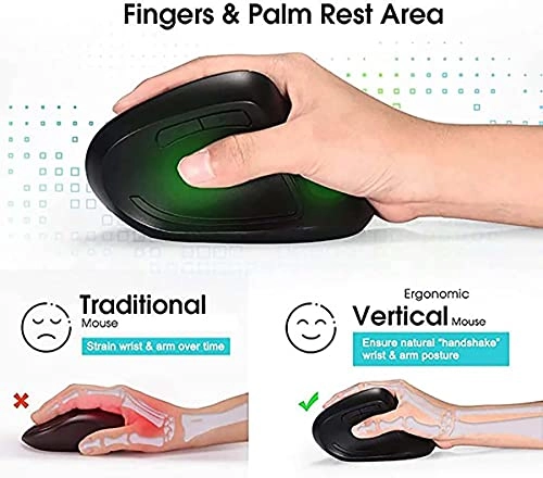 SMK-3381 Ergonomic Vertical Mouse - Wireless