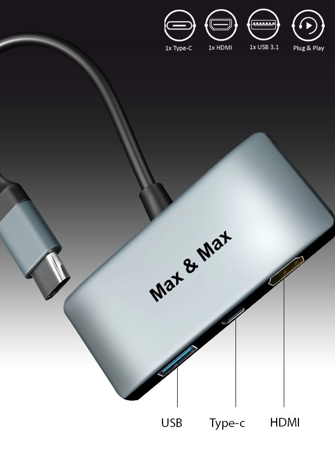 MX-MC107 - 3 in 1 USB Type-C HDMI+USB