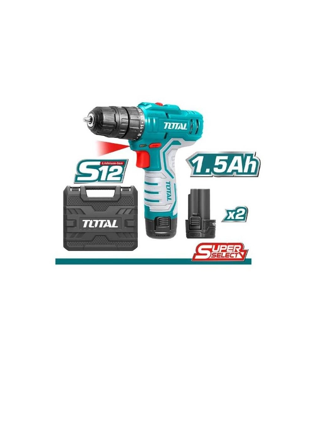 Total Cordless Drill - Lithium-ion 12V