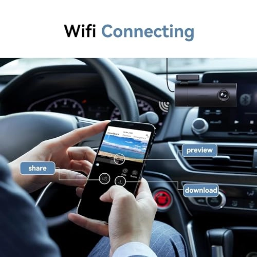 Sulfar Dash Cam UHD,APP Control Dash Camera for Cars with Night Vision,Car Dash Cam Front with G-Sensor,Loop Recording,24H Parking Model,330 Rotatable lens record front or inside,Support 512G