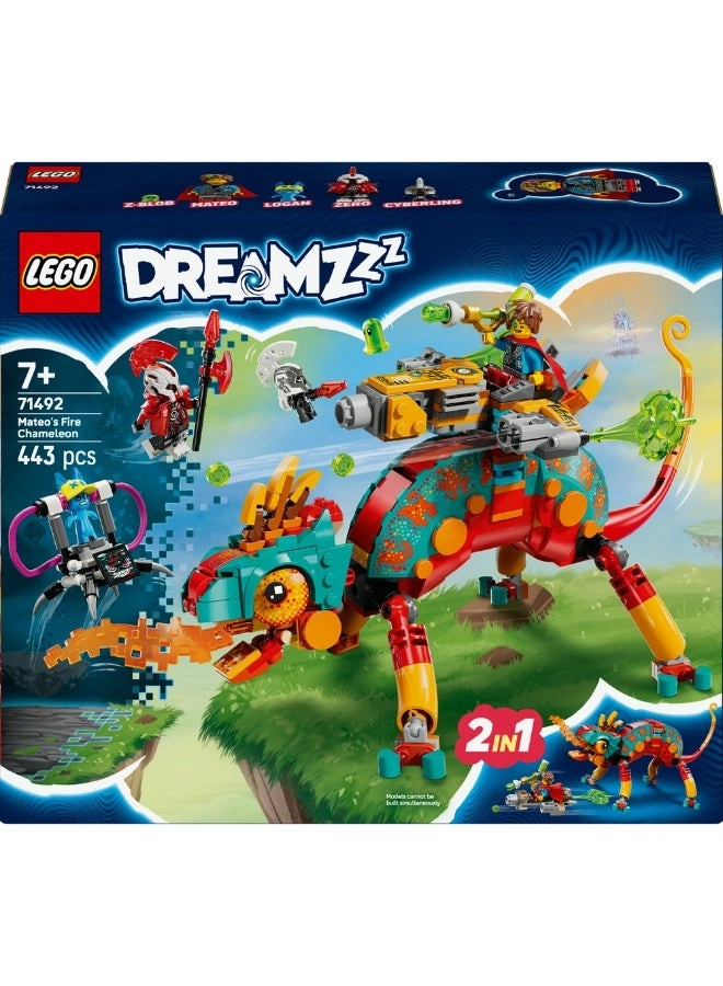 DREAMZzz 2in1 Mateo's Fire Chameleon (71492) - Fantasy Animal Figure 2 Minifigures