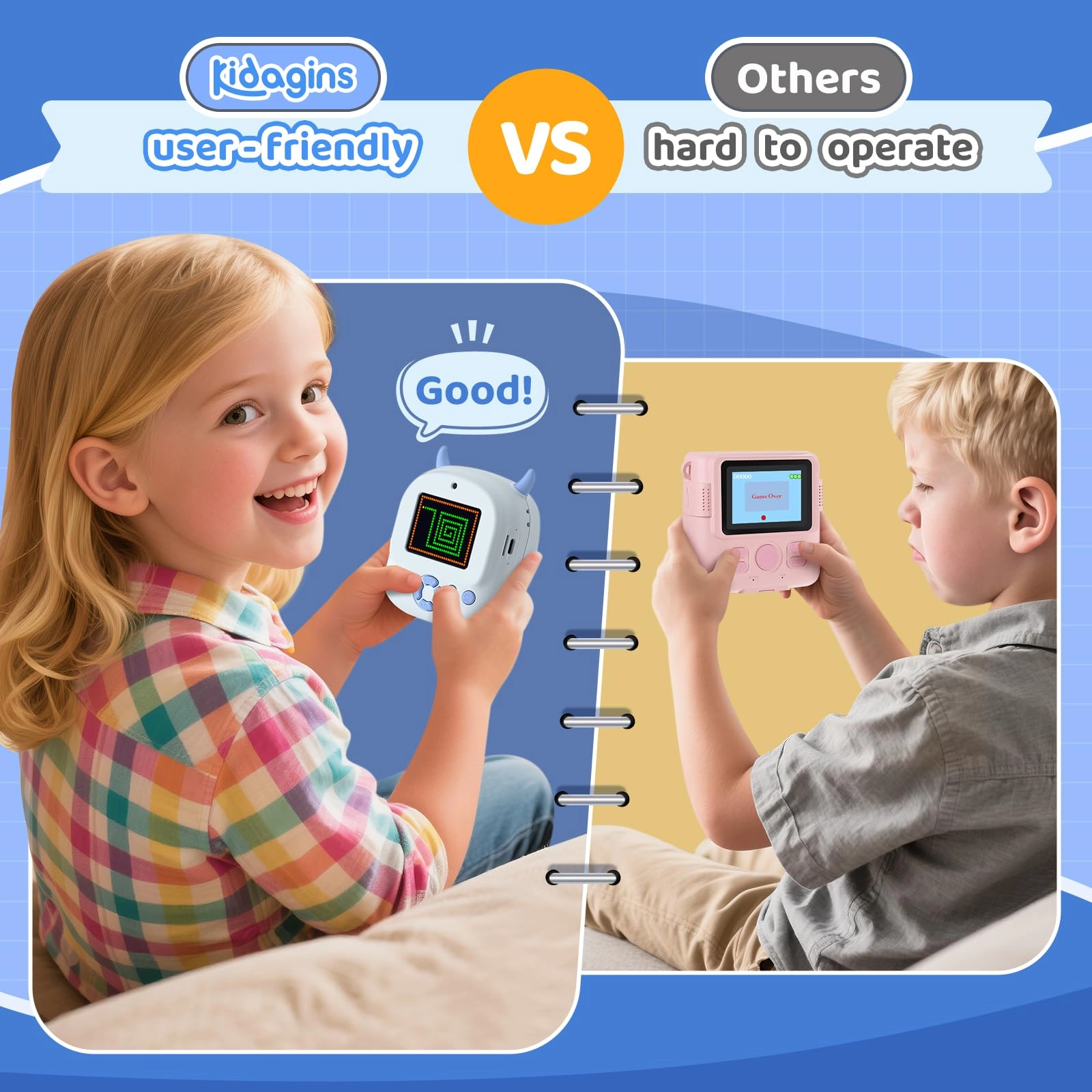 Kids Camera Instant Print - 1080P 2.4" Screen