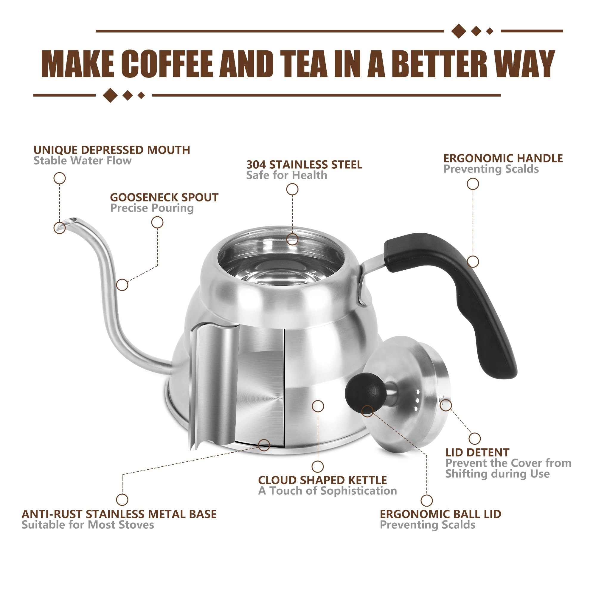 Gooseneck Kettle - 1200ml