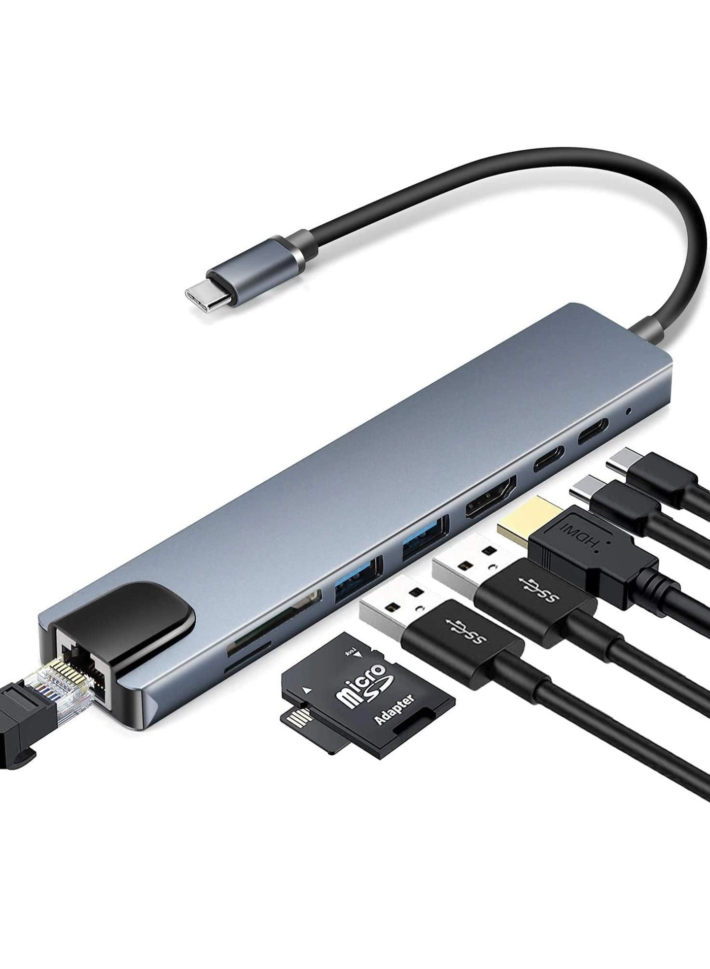 USB C Hub - 8-in-1 4K HDMI