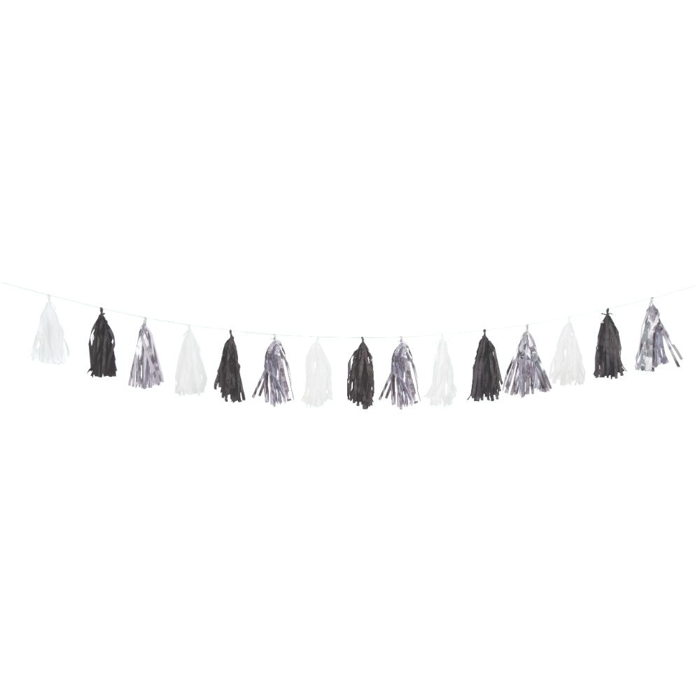 Unique Foil & Tissue Paper Tassel Garland - 1