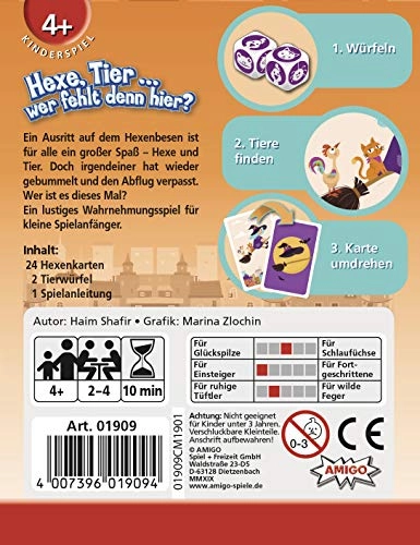 Hexe, Tier ... wer fehlt denn hier? - 4 years and over