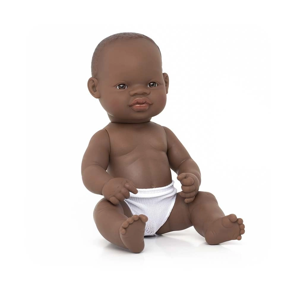 miniLAnD African Boy Baby Doll - 32 cm Scented