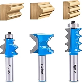 Flytuo Architectural Molding Router Bit Set - 1/2" Shank 3PCS