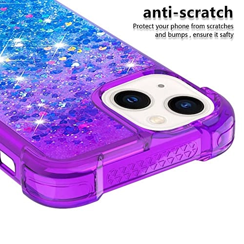Glitter Moving Quicksand Flowing Cover - TPU Silicone Bumper for iPhone 14