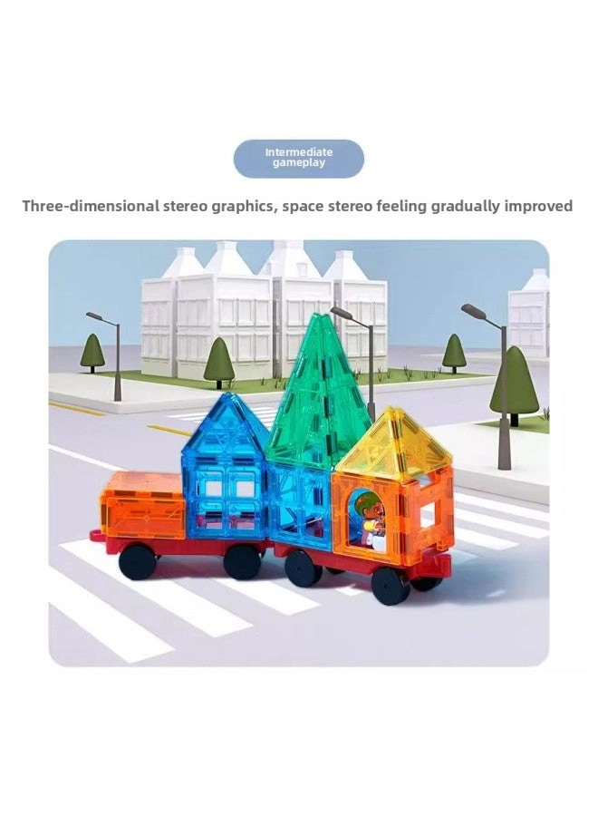 Color Window Magnetic Piece Building Blocks - 82 pcs