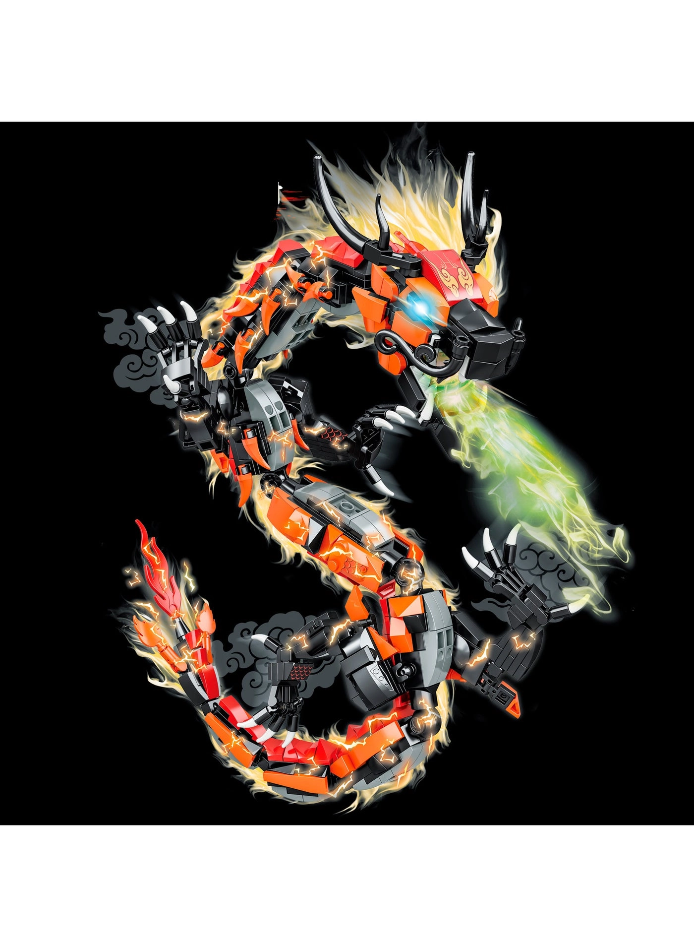 Building Blocks Set - Fantasy Black Dragon 536 pcs