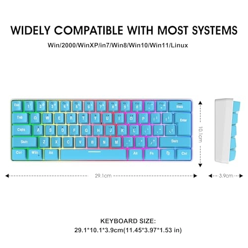 60% Wired Gaming Keyboard - USB-A