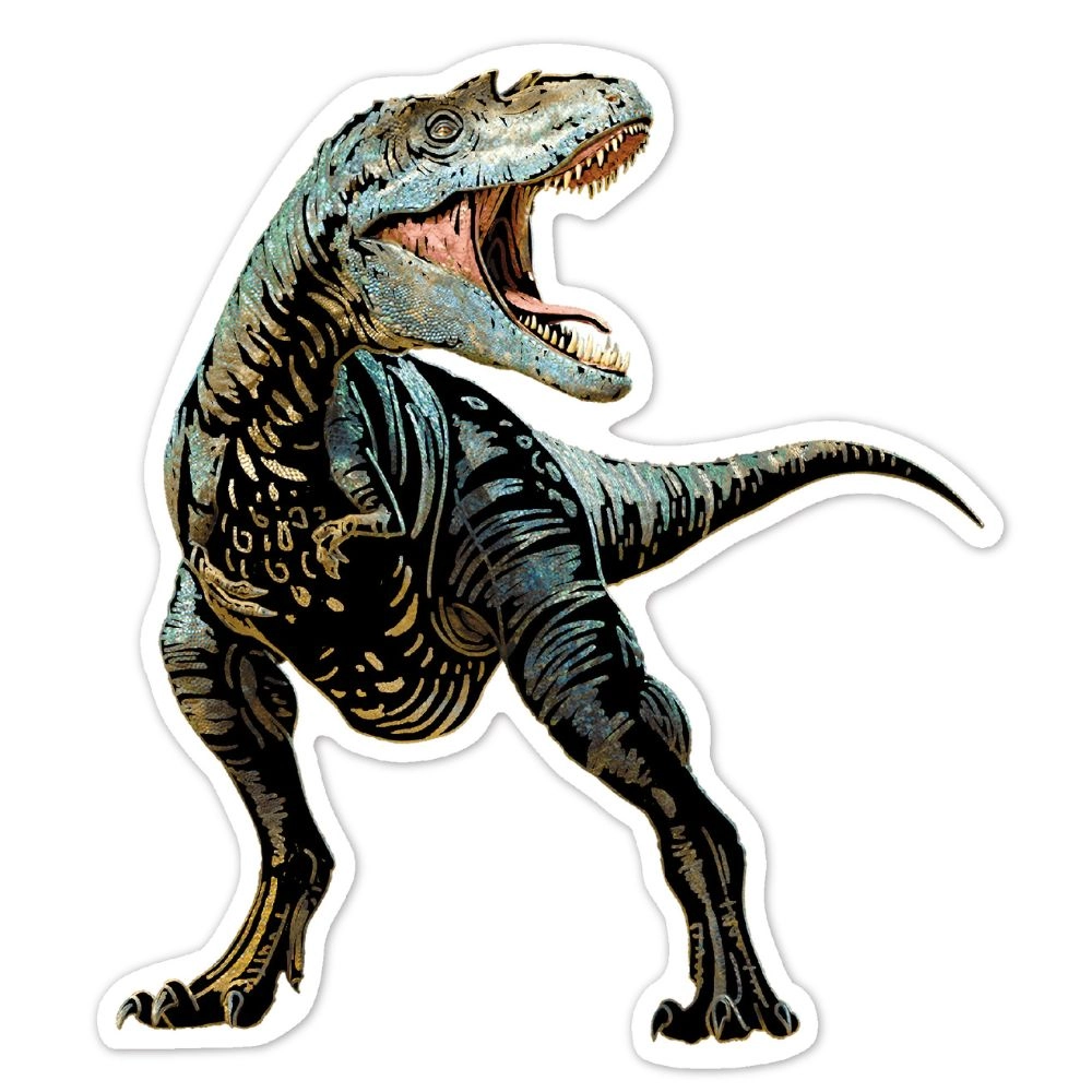 Scratch Dinosaur Stickers - 4-piece set