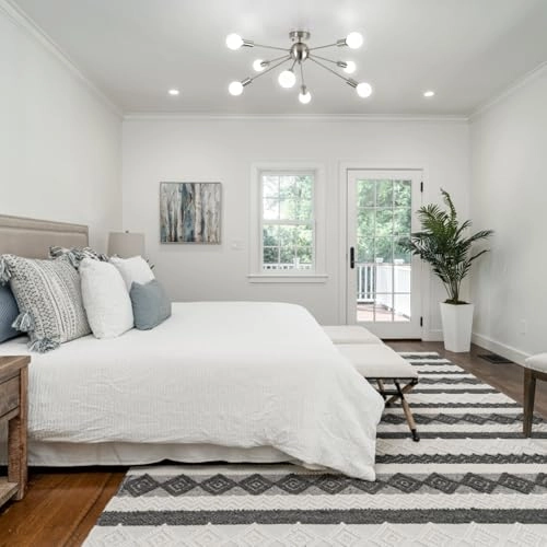 Sputnik Chandelier - 8 Lights Nickel