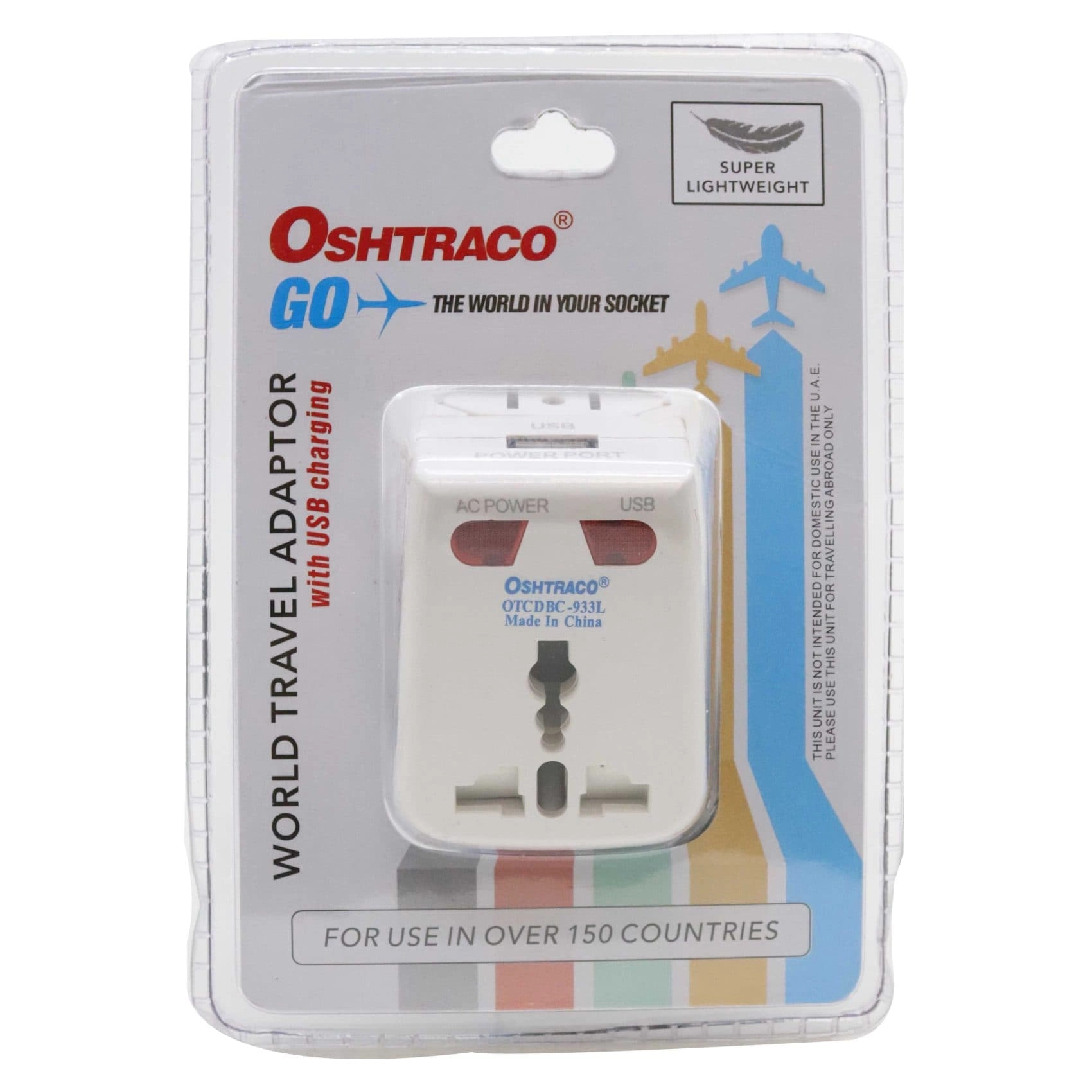 International Travel Adaptor - British, North American, Australian, Euro, German, Indian and South African sockets 500 Watt