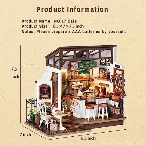 DIY Miniature Dollhouse Kit - Simon's Time Cafe