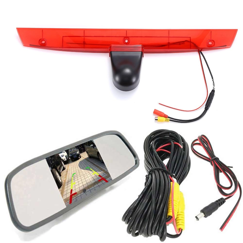Brake Light Reversing Camera + Rear View Mirror Monitor - Night vision 628 x 586 pixels