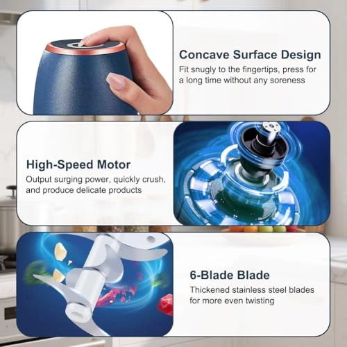 Mini Onion Cutter - 350 ml USB RECHARGEABLE