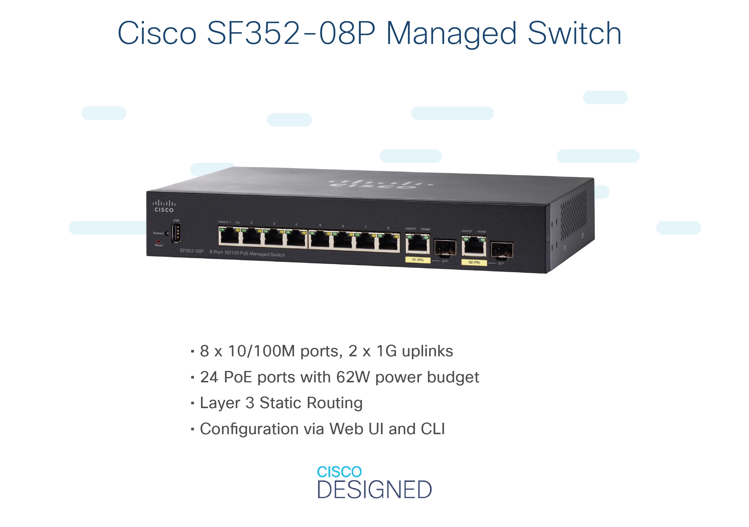 SF352-08P-K9 8-Ports